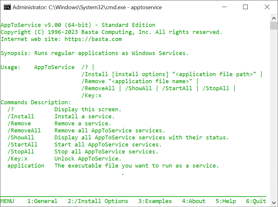 AppToService main screen