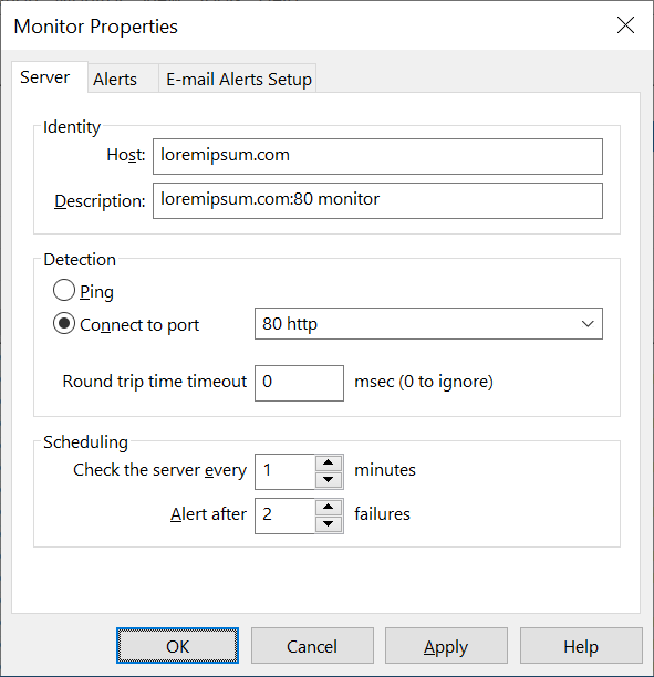 Netoscope monitors websites, ftp servers, email servers, etc.