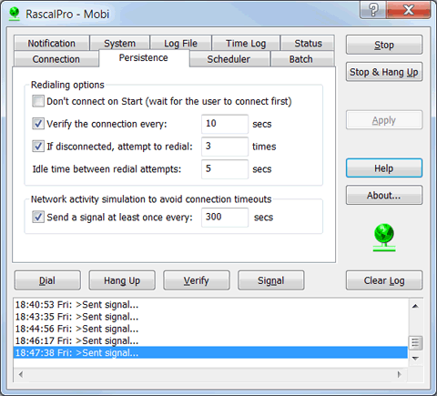 Rascal/RascalPro Persistence screen shot Rascal/RascalPro Persistence screen shot