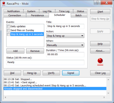 RascalPro Scheduler screen shot RascalPro Scheduler screen shot