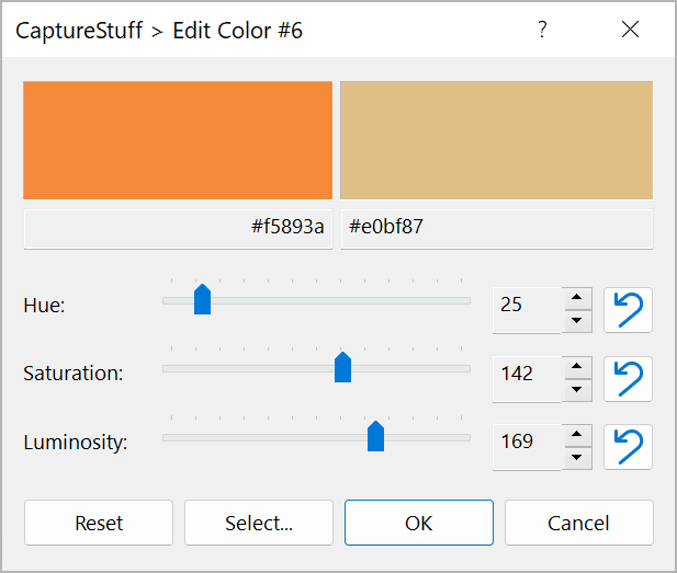 CaptureStuff lets you edit picked colors