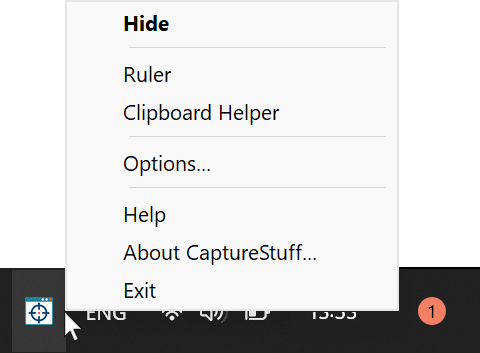 CaptureStuff Taskbar Notification Area Icon