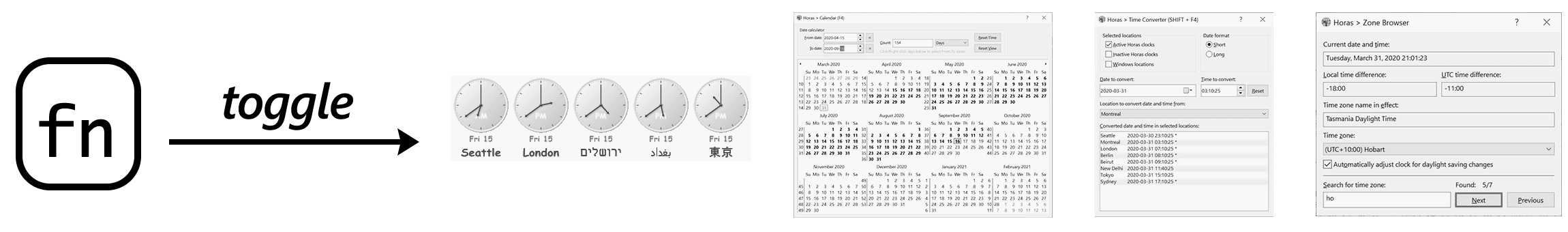 Horas Calendar